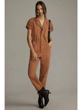 Pistola Grover Short-Sleeve Cotton Field Jumpsuit Size Medium